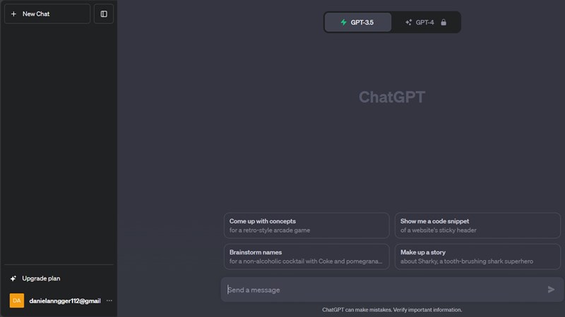 giao diện chatgpt