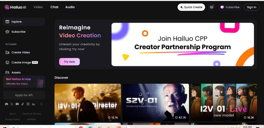 hailuo công cụ ai tạo video