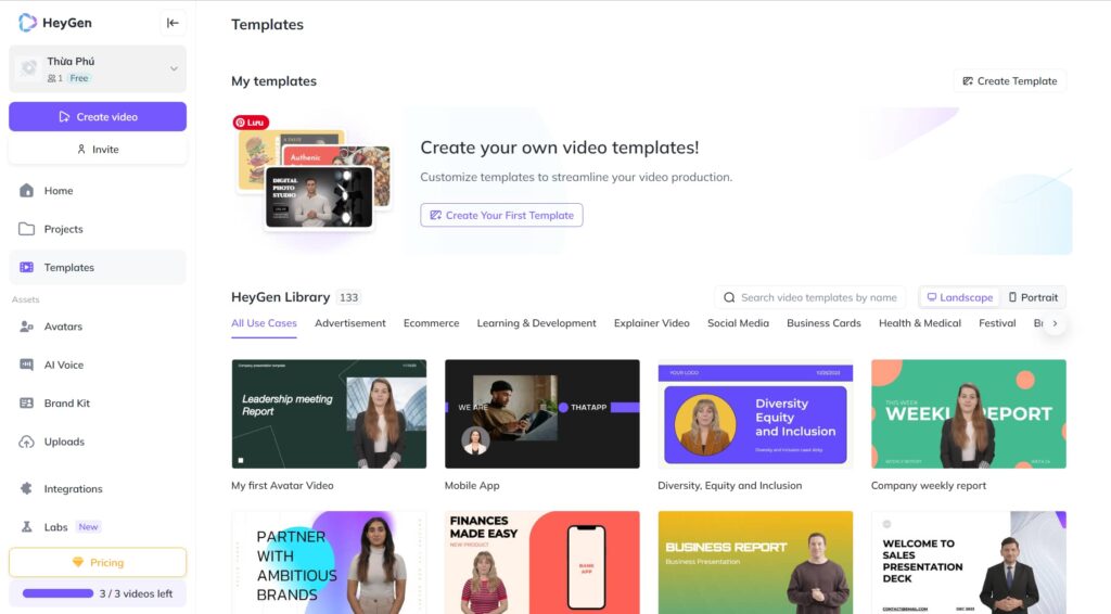 heygen công cụ ai tạo video