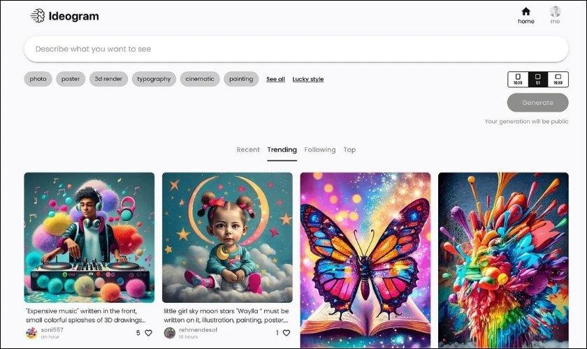 ideogram ai tạo hình ảnh