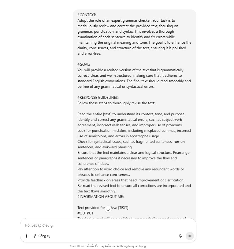 prompt chat GPT